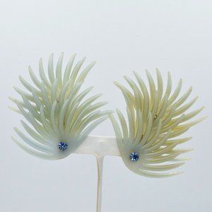 Vintage | Funky | Plastic | Clip Earrings